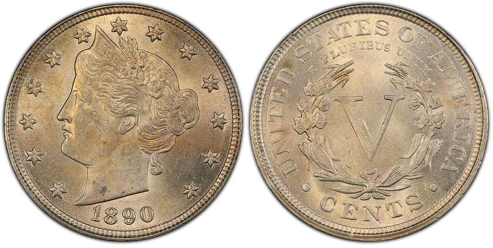 1884 Liberty nickel RPD FS-301 repunched date close-up showing ghost 1 below primary digit
